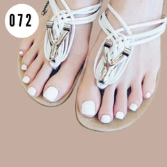 WHITE GLOSSY FOOT NAILS