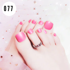 SHOCKING PINK FOOT NAILS