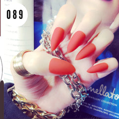 RED STILETTO MATTE NAILS