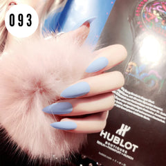 SKY BLUE STILETTO MATTE NAILS