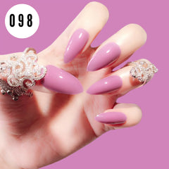 PURPLE STILETTO GLOSSY NAILS