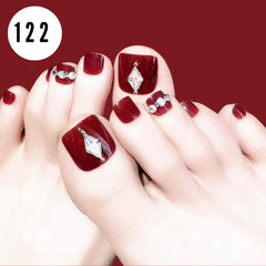 GEMSTONE MAROON FOOT NAILS