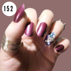 REDDISH PURPLE GEMSTONE BRIDAL NAILS