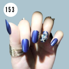 BLUE GEMSTONE BRIDAL NAILS