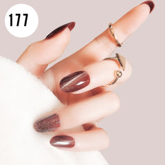 CAT EYE BROWN NAILS