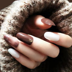 BROWN MARBLE NAILS