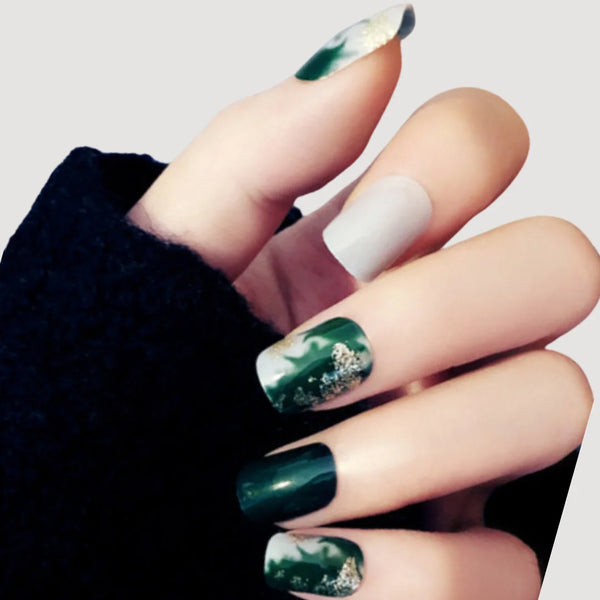 GREEN COLOR NAILS