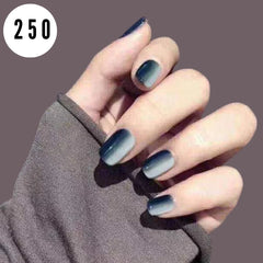 GREEN GRAY MEDIUM NAILS