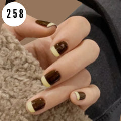 YELLOW TIP BROWN NAILS