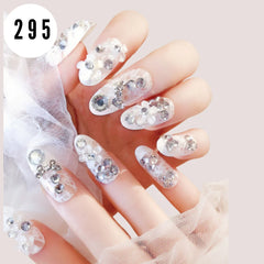 PEARL FLOWER BRIDAL NAILS