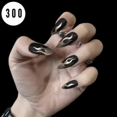 GRAY FIRE MATTE NAILS