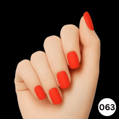 RED MATTE SHORT NAILS