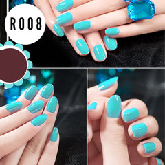 BLUE GLOSSY NAILS - R008