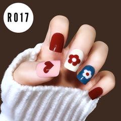 COLORFUL HEART AND FLOWER NAILS - R017