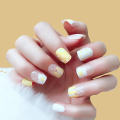 YELLOW EGG NAILS  - R036