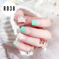 TRANSPARENT FLOWER NAILS  - R038