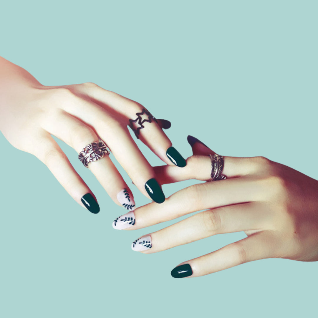 GREEN LEAF NAILS - R073