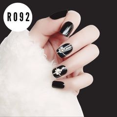 PEARL BLACK NAILS  - R092