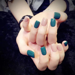 GREEN AND TEA PINK NAILS   - R097