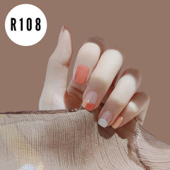 ORANGE AND PEACH NAILS- R108