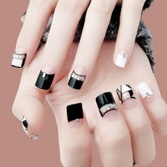 NUDE PEARL GLITER NAILS- R111