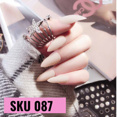 PEACHY STILETTO MATTE NAILS